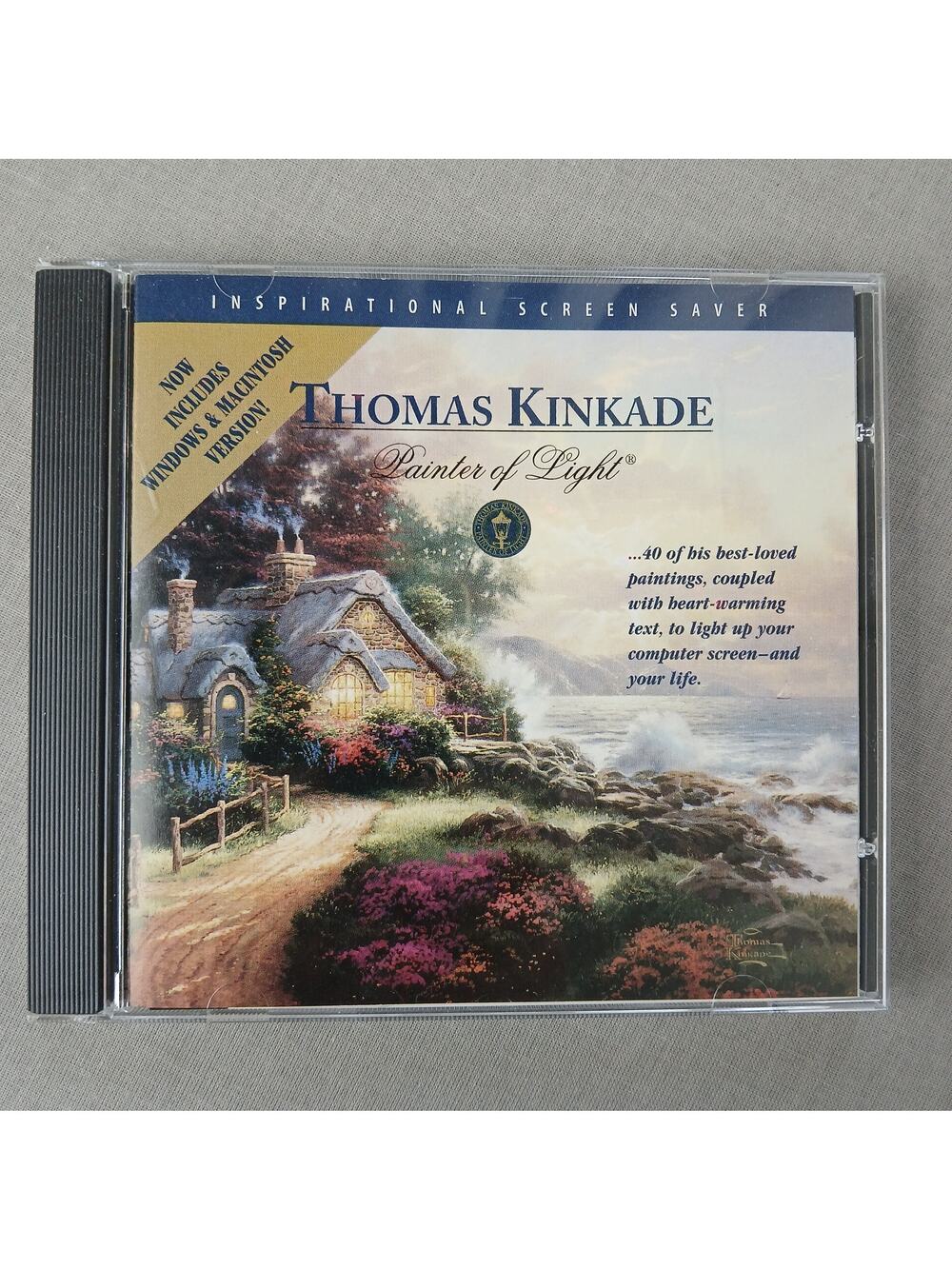 VTG CD-ROM Thomas Kinkade Inspirational Screensaver Windows & Macintosh 1998